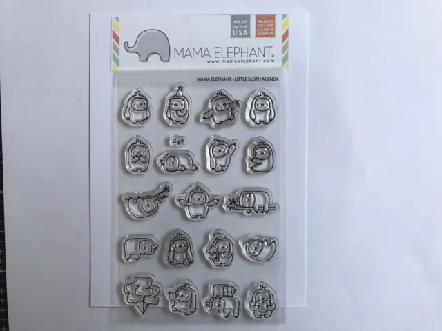 Mama Elephant Little Sloth Agenda Stamp Set