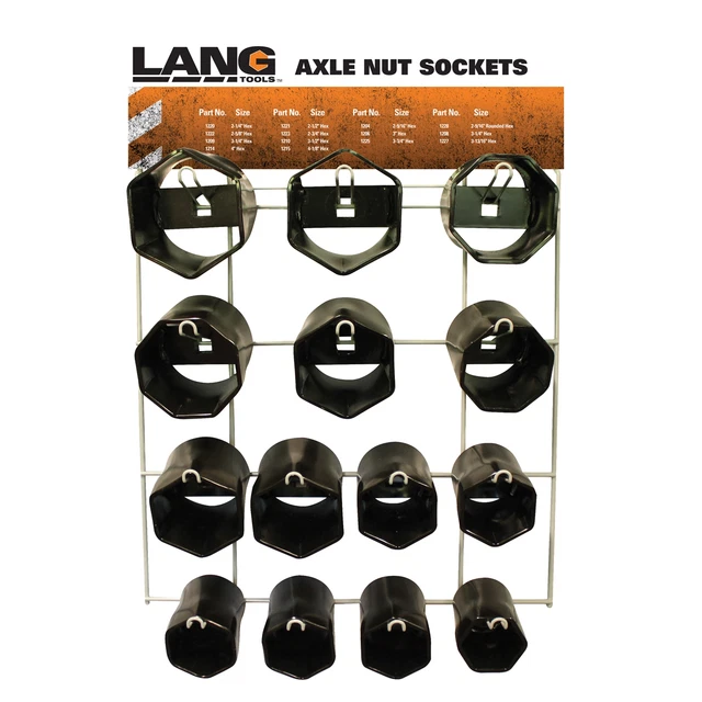 14PC Axle Nut Display Lang Tools (Kastar) 1290
