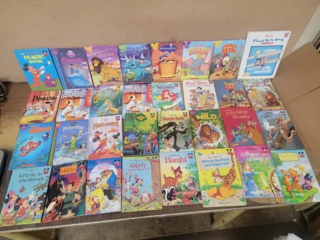Lot of 32 Wonderful World Reading Walt Disney Cartoon Children Kids Books Assort