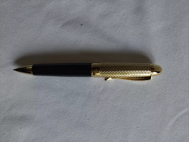 New Tipperary Chrystal gold and black Ball Point Pen in wood presentation box 2