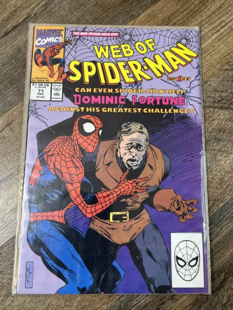 WEB OF SPIDER-MAN Comic Book Vol. 1 No. 71 Marvel December 1990