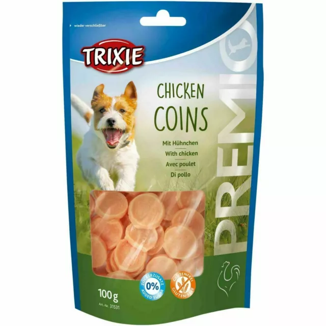 Trixie Premio Chicken Coins 100g, Dog Treats, 70% Meat Content, Rich In Proteins