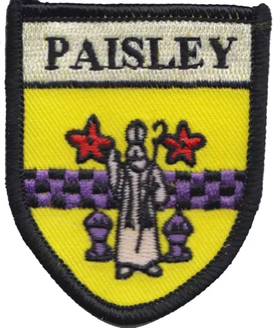 Paisley Renfrewshire Scotland Flag Embroidered Patch