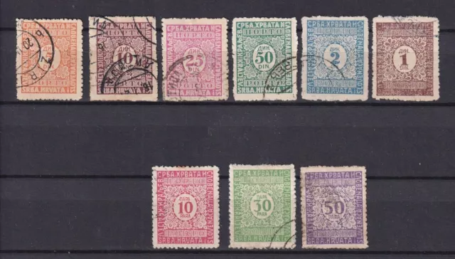 Yougoslavie 1921 -1931 Droits de poste Timbres numériques utilisés