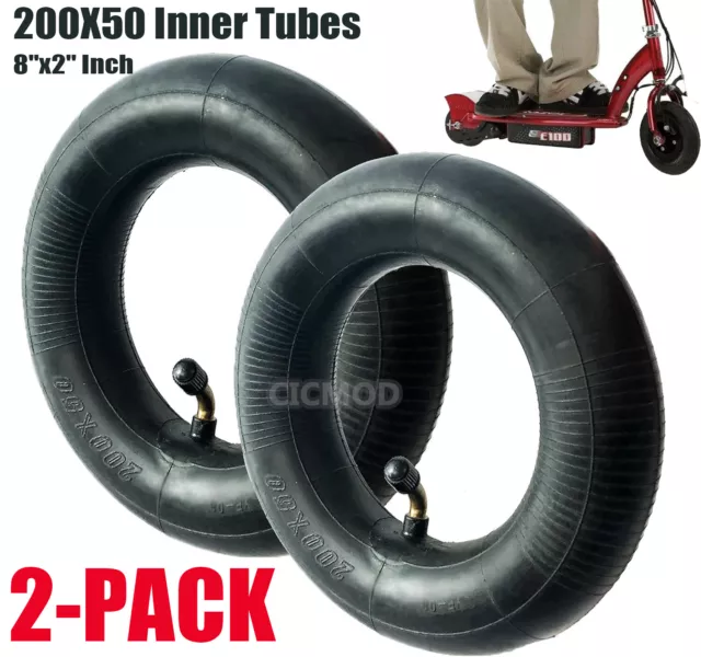Pair Inner Tube 200 x 50 Tyre for Razor Electric Scooter Kart Buggy Hand Trolley