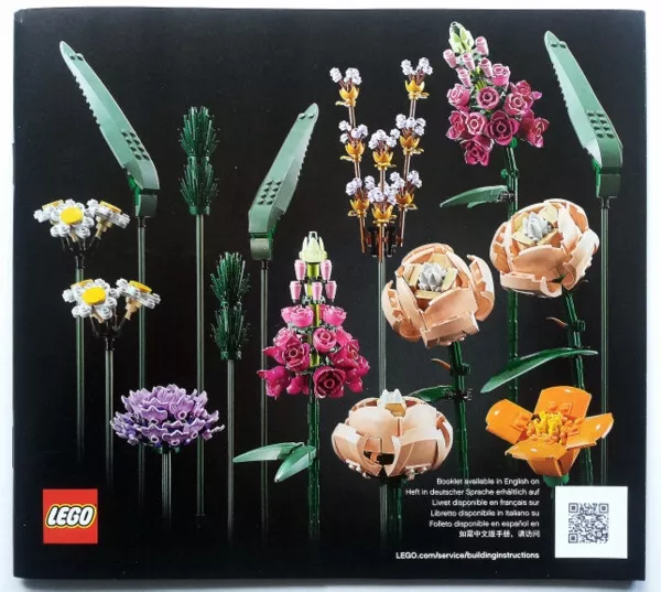 LEGO® BAUANLEITUNG FÜR Botanical Collection Flower Bouquet 10280 Neu