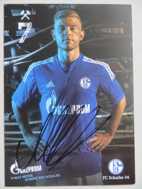 Handsignierte AK Autogrammkarte *MAX MEYER* FC Schalke 04 14/15 2014/2015