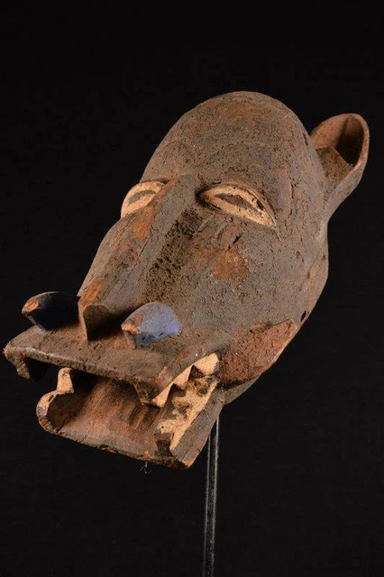 17496 African Old Mambila Helmet Mask/Helmet Mask Cameroon
