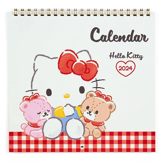 HELLO KITTY 2024 Ring 12 Monthly Wall Calendar Planner for Easy