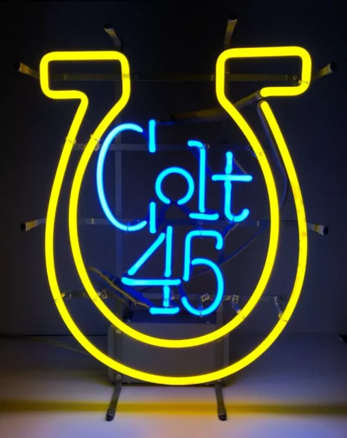Colt 45 Malt Liquor Beer Bar 24"x20" Neon Light Sign Lamp Wall Decor Windows