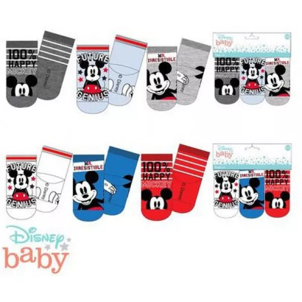 Neu 3 paar Micky Maus Disney Baby Socken Kinder Strümpfe 0-12 Monate HU0621