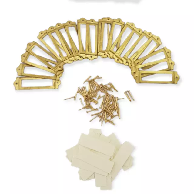 Zecchi. Kit set da 20 pezzi. Porta etichette in ottone per descrizione monete