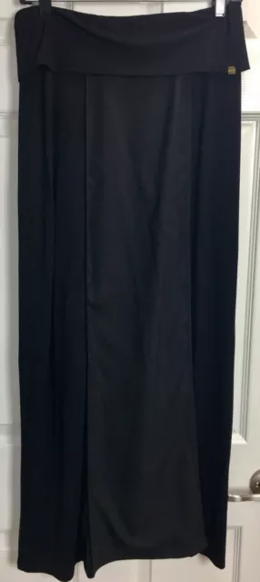 Calvin Klein  S Black Multi panel Foldover Stretch Maxi Skirt