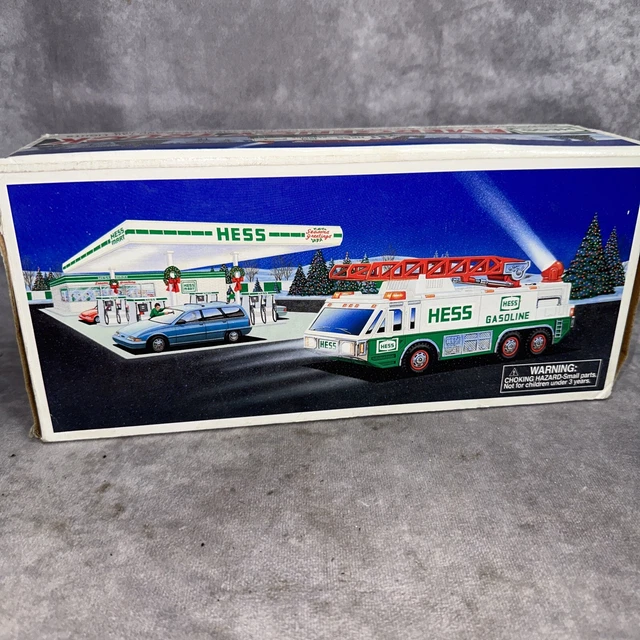 1996 Hess Emergency Truck Fire Rescue Ladder Lights Sound Collectible Unopened
