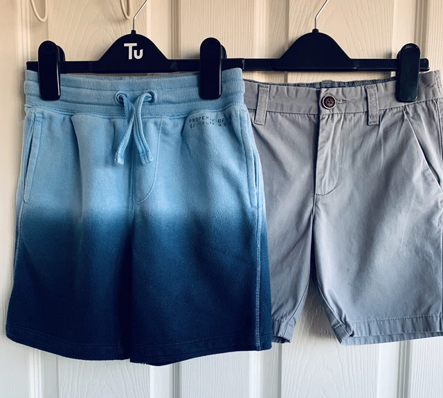 boys shorts bundle x2 age 7 years blue grey summer bottoms chinos GAP NEXT