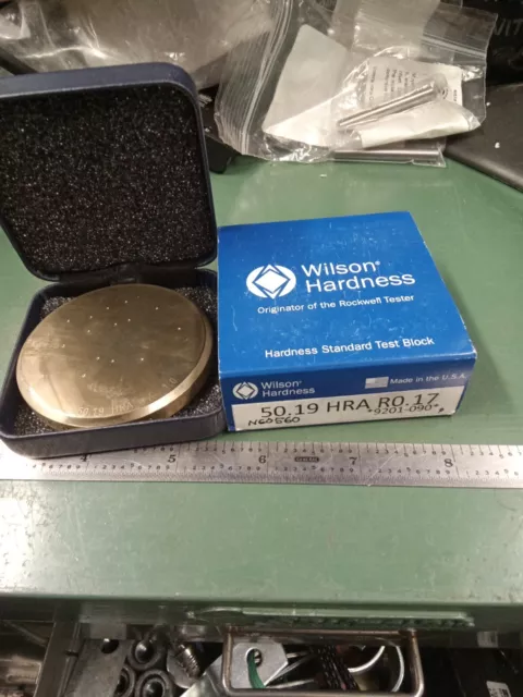 Wilson Instruments Rockwell Hardness Test Block 11 N60560 50.19 HRA R0.17