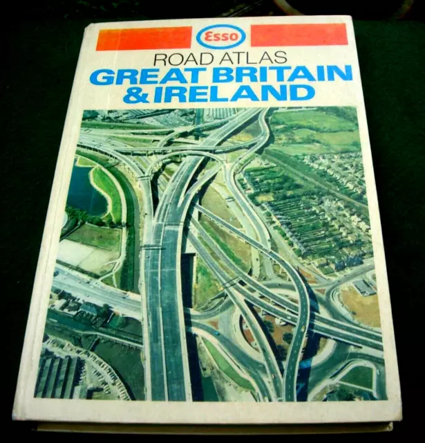 Vintage ESSO Road Atlas Britain & Ireland Edward Stanford Limited London (1973)