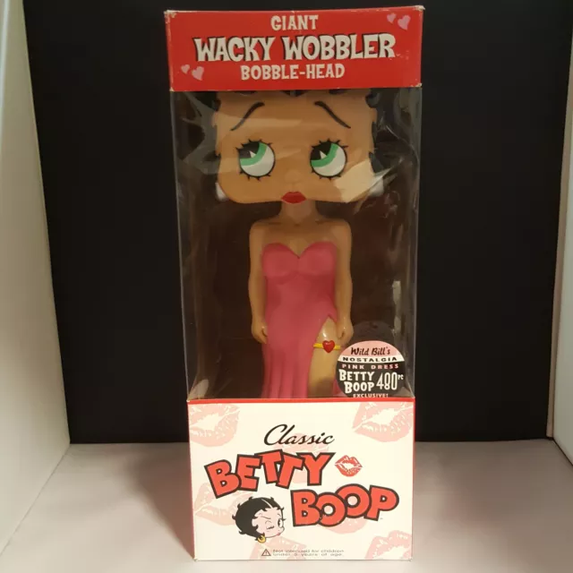 Funko Betty Boop Pink Dress Wild Bills Exc 50Cm 20" Wacky Wobbler Bobble Head