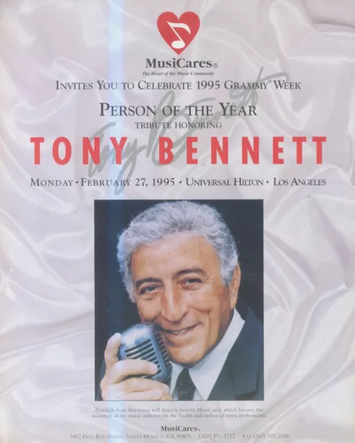 Sfbk55 Picture/Advert 13X11 Tony Bennett : Person Of The Year