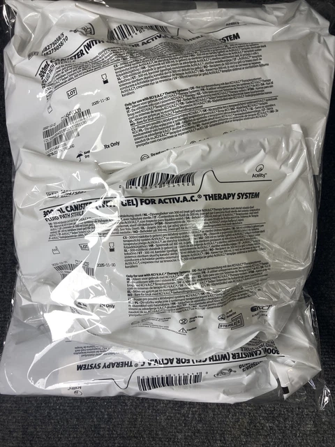 300mL CANISTER (WITH GEL) FOR ACTIV.A.C  THERAPY SYSTEM NIP Sealed 5 Pack