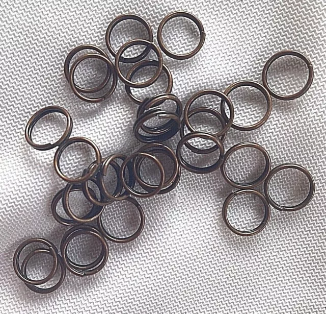 3,000 pieces ~ 6mm Antique Brass Split Jump Rings B111os