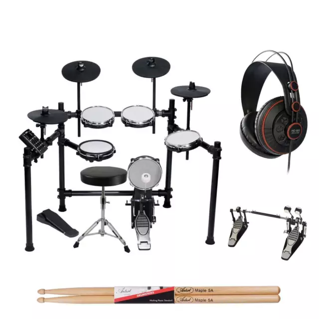 Artist EDK924M 9-Piece Mesh Head Electronic Drumkit Pack & Double Kick