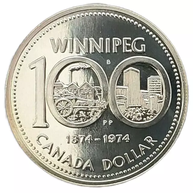 Canada 1974 Winnipeg Centennial Specimen Silver Dollar!!