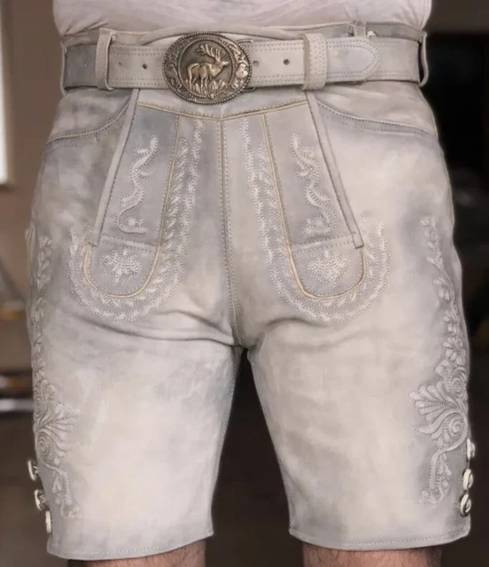 Herren Trachten Lederhose kurz Lederhose Oktoberfest Lederhose Wildbock Lederhos