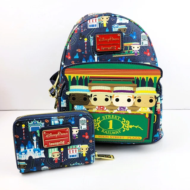 Disney Parks Dapper Dans Main Street USA Mini Backpack & Wallet Pop by Loungefly