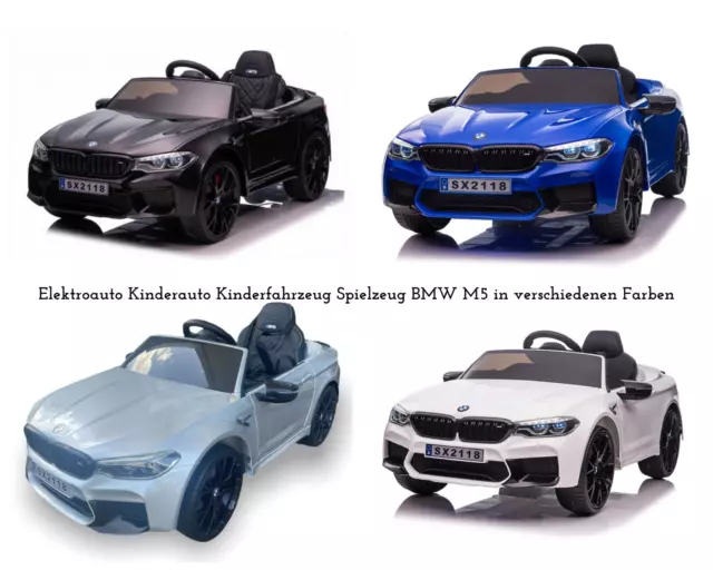 BMW M5, Ledersitz, Eva, Kinder Elektroauto Kinderauto Kinderfahrzeug 12V Led Top