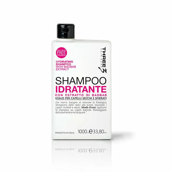 Shampoo Idratante Per Capelli Secchi Con Estratto Di Baobab Faipa Three 1000ml