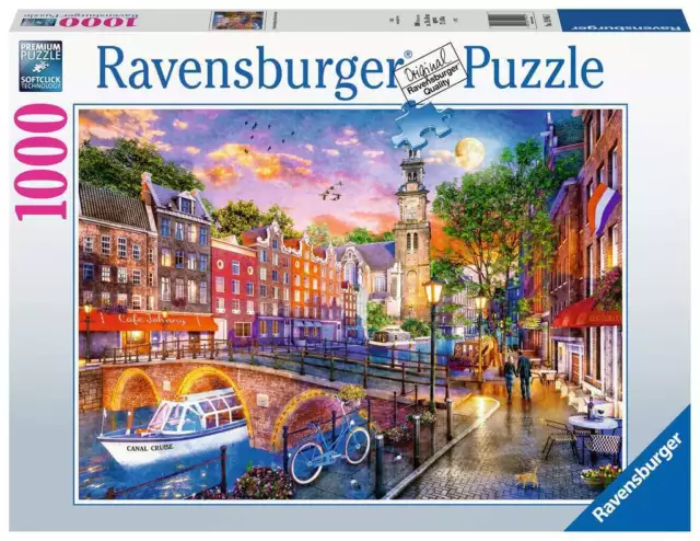 Ravensburger 19945 Puzzle Sonnenuntergang über Amsterdam  Teileanzahl 1000