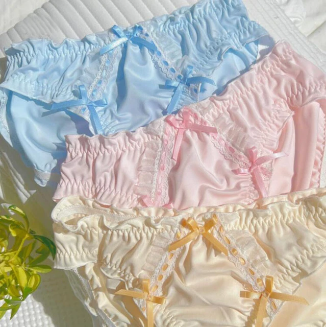 CUTE JAPANESE GIRLS Bow Panties Underwear Lolita Briefs Underpant Asian