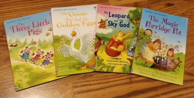 Usborne First Reading: Level 3 Books Set of 4 Early Reading Phonics Sounds