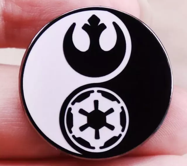 Rebel Alliance Galactic Empire Yin Yang Metal Fantasy Pin Badge Star Wars Ying