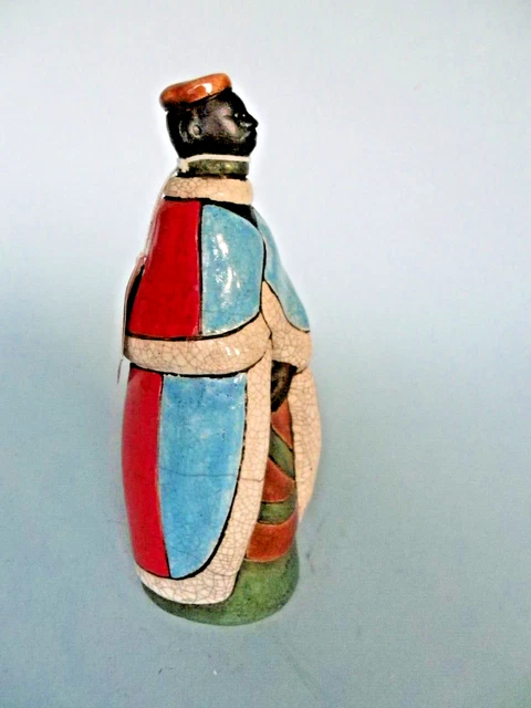Raku Crazy Clay Studio handgefertigte Figur Südafrika Gerhard de Beer 9" Neu 4