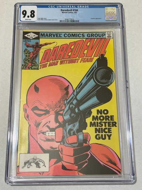Daredevil # 184 (7/82) CGC Bronze Age Comic 9.8 NM/M WP Frank Miller Punisher