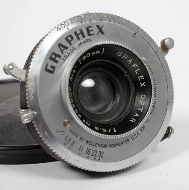 Lente gran angular Wollensak Raptar 90 mm F6,8 para 4X5 **LEER** (graflex Optar)