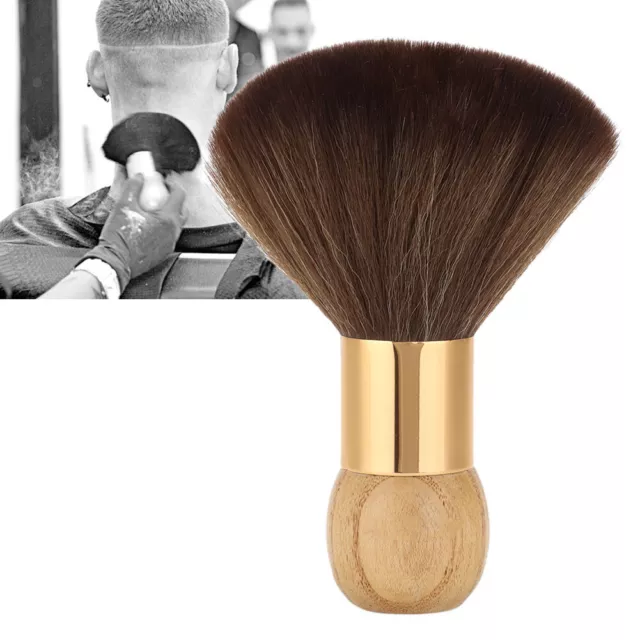 (Burlywood)Barber Neck Face Duster Brush Cleaning Hairbrush Short Hair GFL