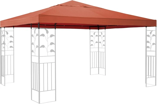 Tetto Di Ricambio Per Gazebo Quick-Star Paris 3x3m - Grigio Platino, Poliestere, Con Ventilazione - Foto 2