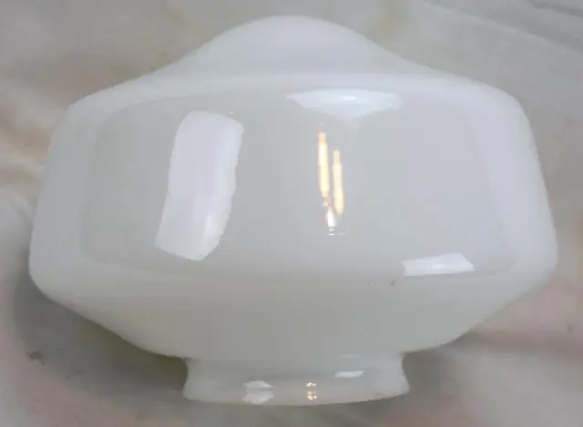 Vintage White Milk Glass School House Ceiling Light Globe