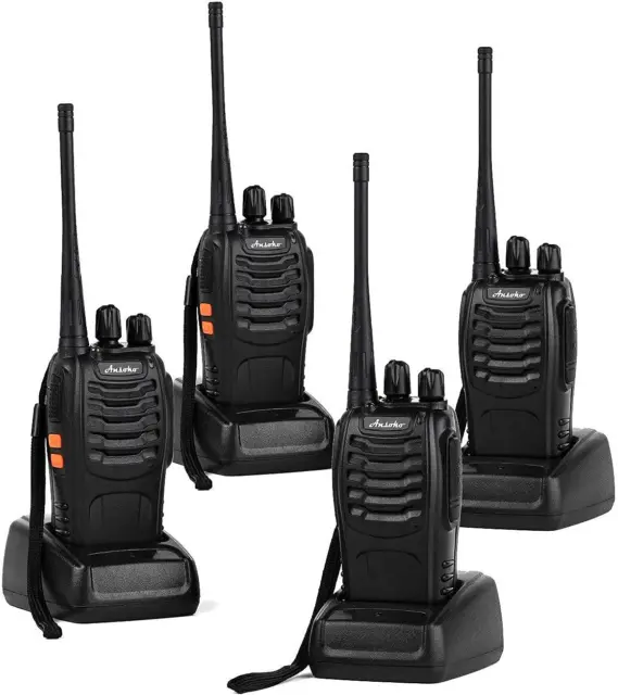 Ansoko Long Range Walkie Talkies Rechargeable Two Way Radios 16-Channel UHF 2-Wa