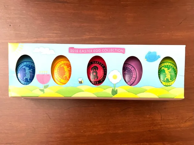 2012 Commemorative White House Easter Eggs - Set of 5 - New in Box