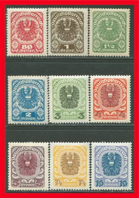 Austria Postage Stamps Scott 238-247, MNH & MH Complete Set!! A136a