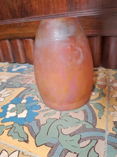 Magnifique tulipe Art Nouveau en verre signée DAUM (croix de Lorraine) NANCY
