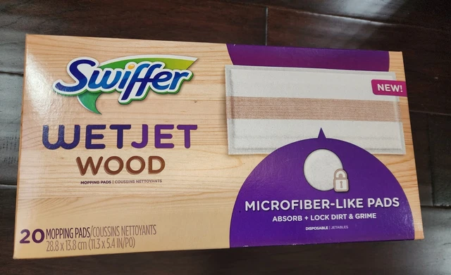 Swiffer WetJet Wood Refill Pads (20-Count) Spray Mop Head Replacement Cleaning