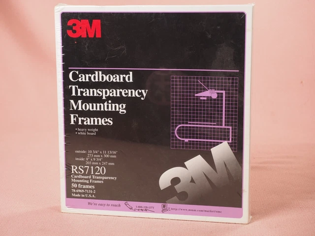 3M Cardboard Transparency Mounting Frames RS 7120 50 Count New sealed