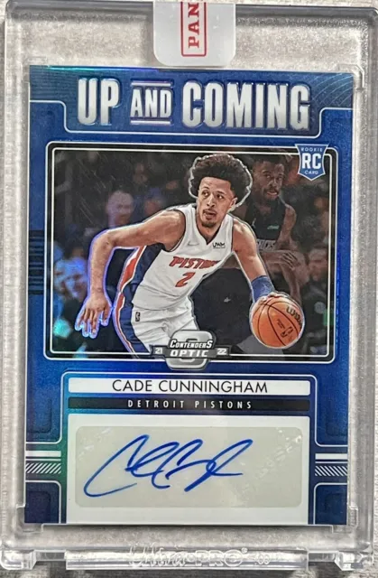 2021-22 Panini Contenders Optic Cade Cunningham Up and Coming RC Auto BLUE /75🔥