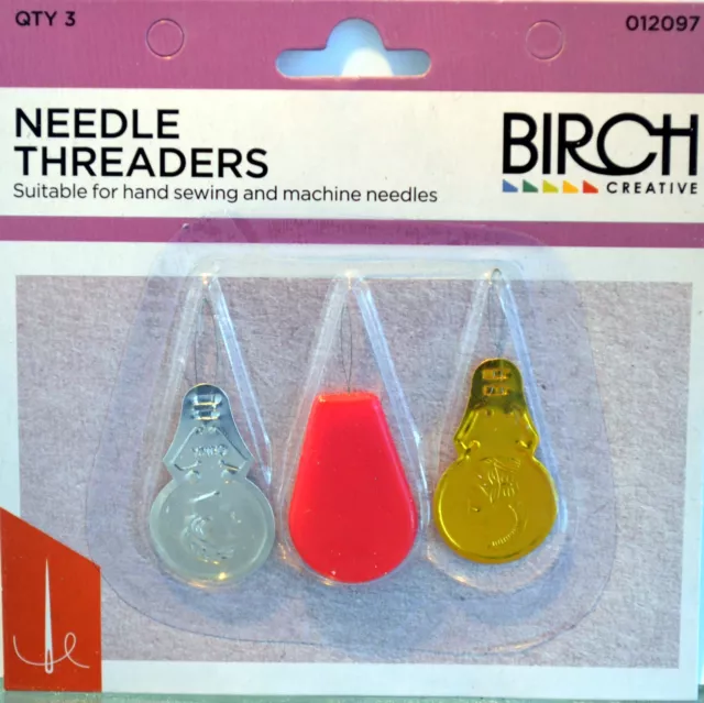 BIRCH NEEDLE THREADER Assorted - QTY 3 per pack