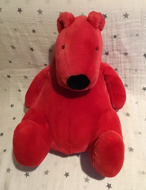 IKEA POLAR BEAR Teddy Red Large Plush Soft Toy Comforter 36cm Vintage £